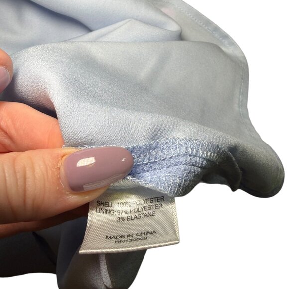 Superdown Cheyenne Open Back Dress Light Blue Periwinkle Mini Size Small - Picture 5 of 6